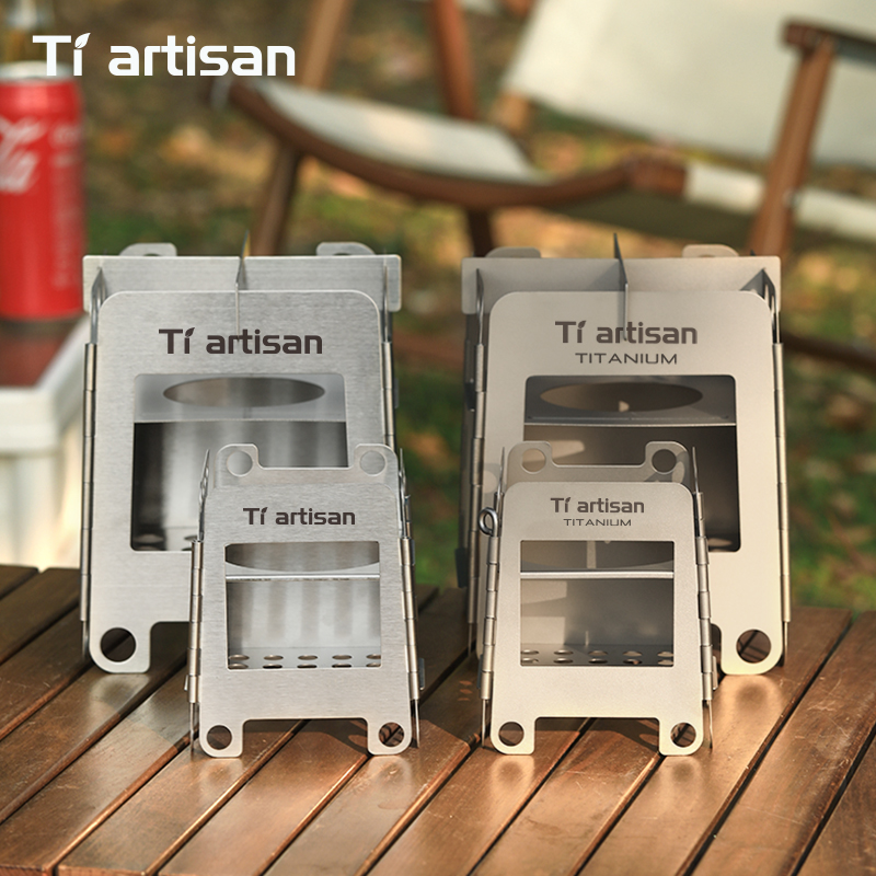 Outdoor Camping Wood Stove - Tiartisan roestvrijstalen campingkachel Mini draagbare multi-brandstofkachel