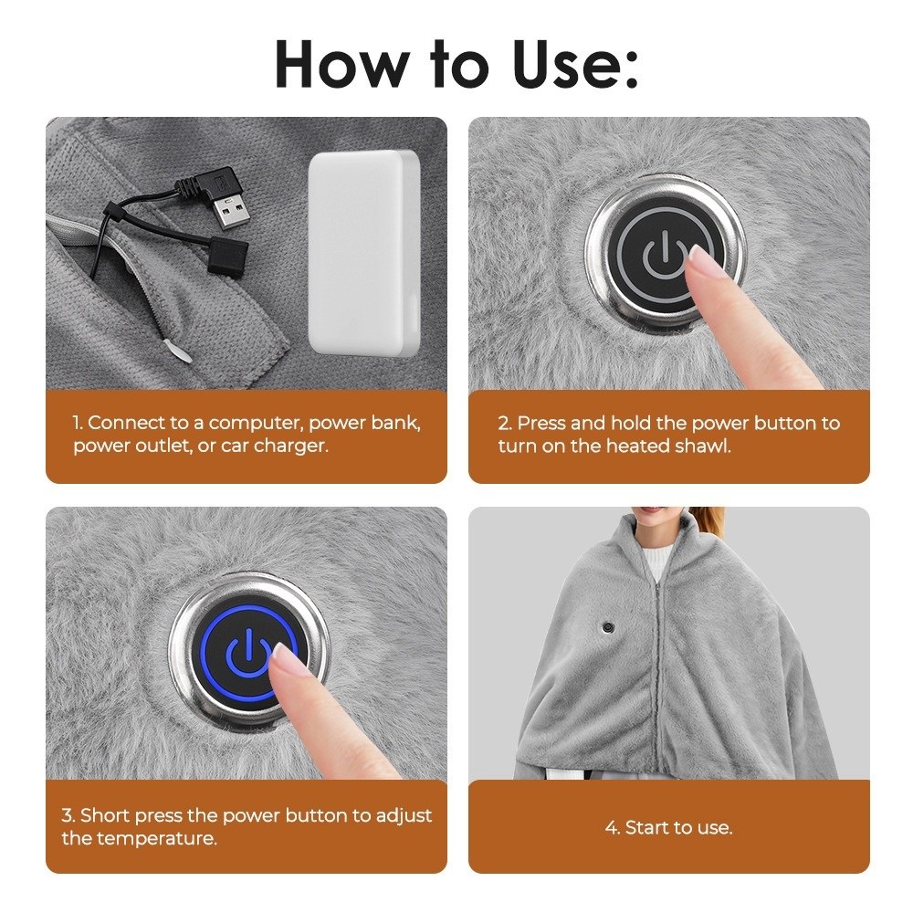 Outdoor Camping Heated Blanket - Hoge kwaliteit draagbare USB elektrisch verwarmde