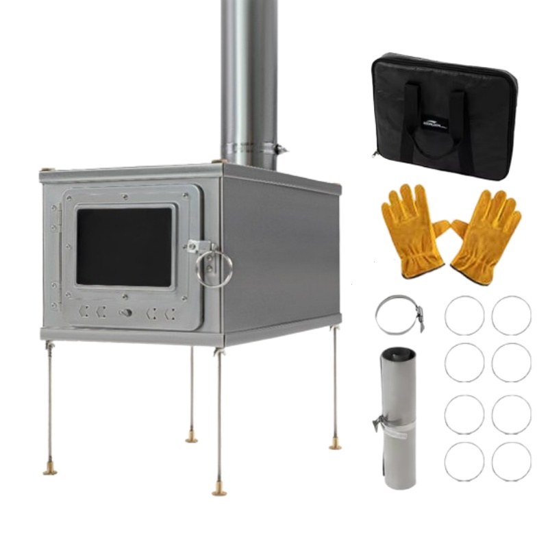 Outdoor Camping Wood Stove - Opvouwbare Tent Kachel Lichtgewicht Titanium Legering