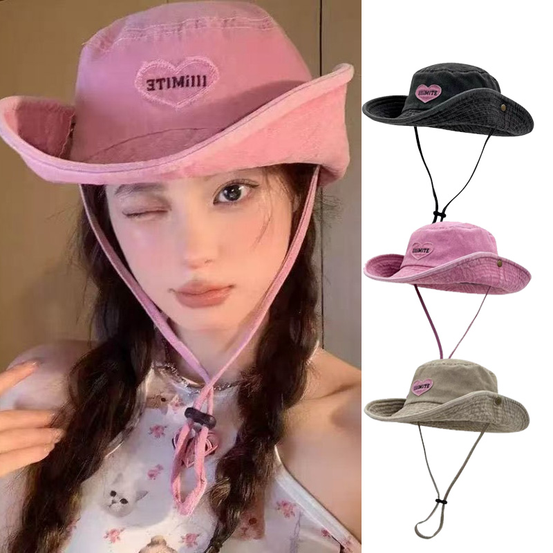 Japanese Outdoor Camping - Japanse retro gewassen cowboyhoeden voor dames