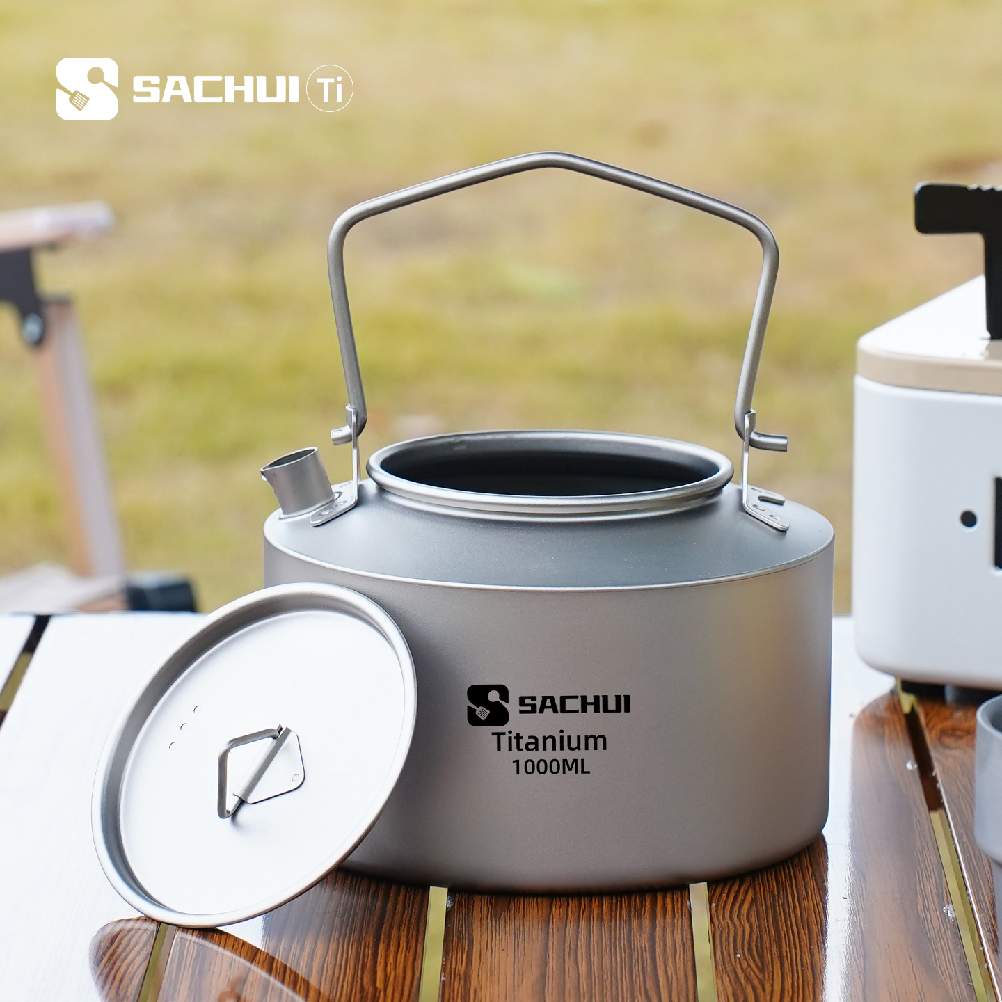 Outdoor Camping Kettle - 1000ML Pure Titanium Ketel Outdoor Ultralight