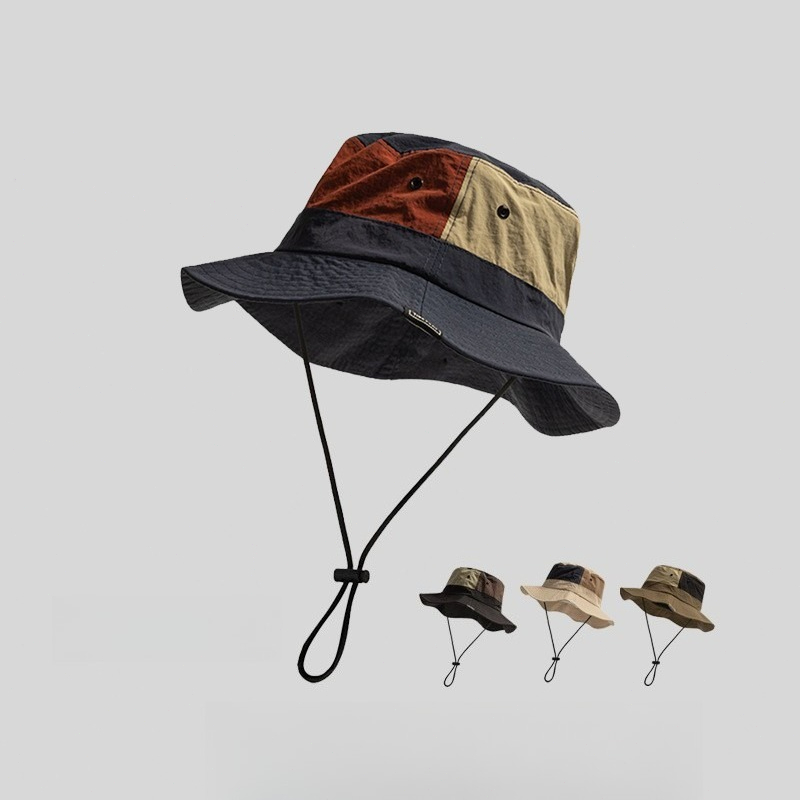 Japanese Outdoor Camping - Japanse stijl zomerzonbeschermende emmerhoed kleurafstemmende casual