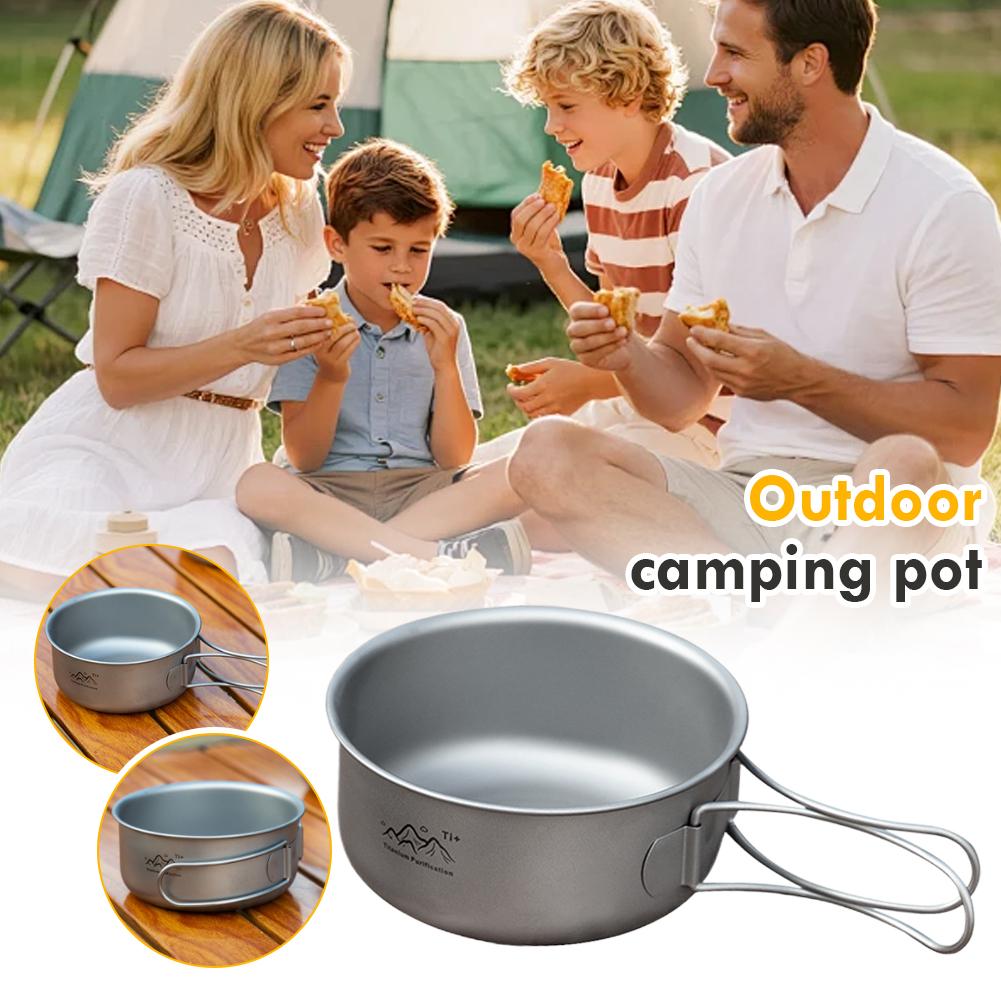 Japanese Outdoor Camping - Titanium kampeerpot in Japanse stijl, draagbaar
