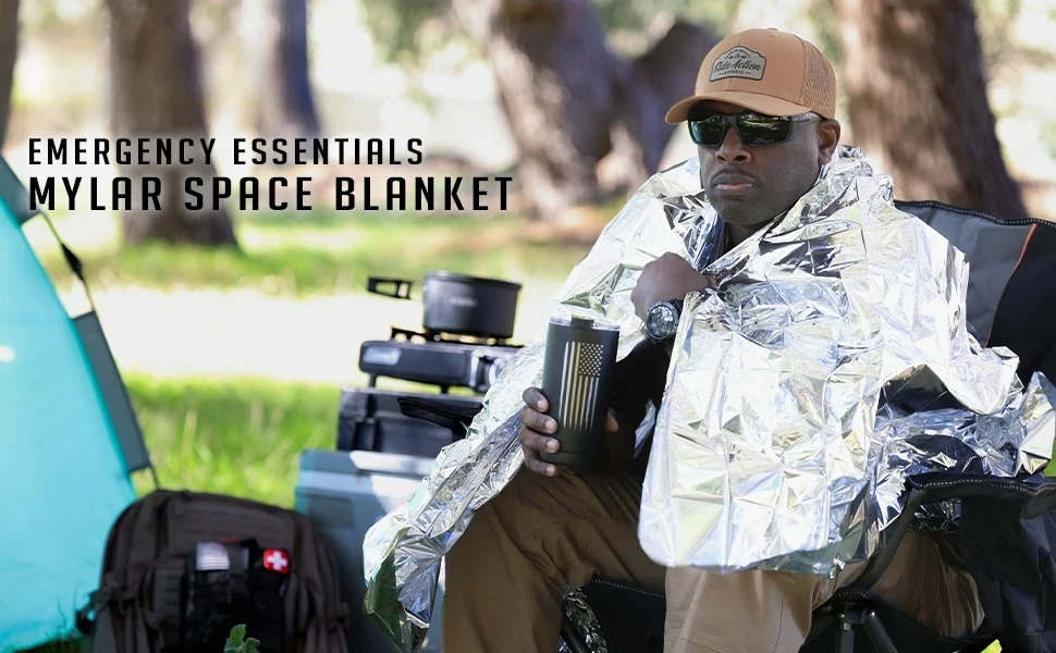 Emergency Mylar Blanket - 4 stuks nood-mylar thermische deken van