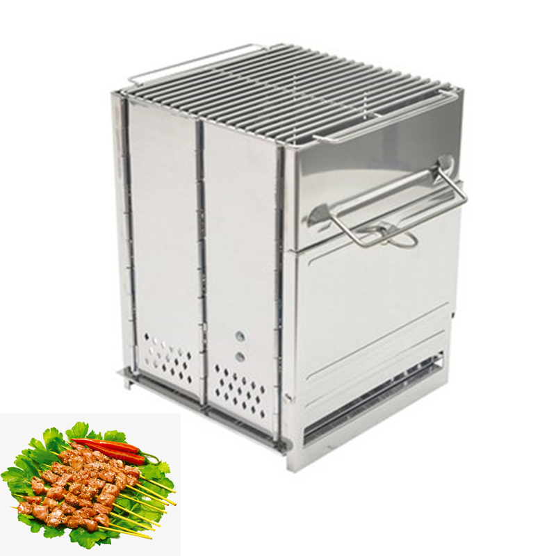 Outdoor Camping Wood Stove - Houtkachel Buitenkampeeruitrusting Demontabel Draagbare Picknickkachels Grensoverschrijdende