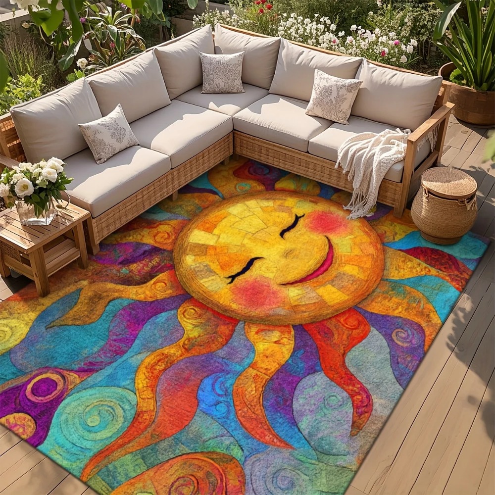 Outdoor Camping Mats Large - Multicolor groot vloerkleed 2D vlakke print