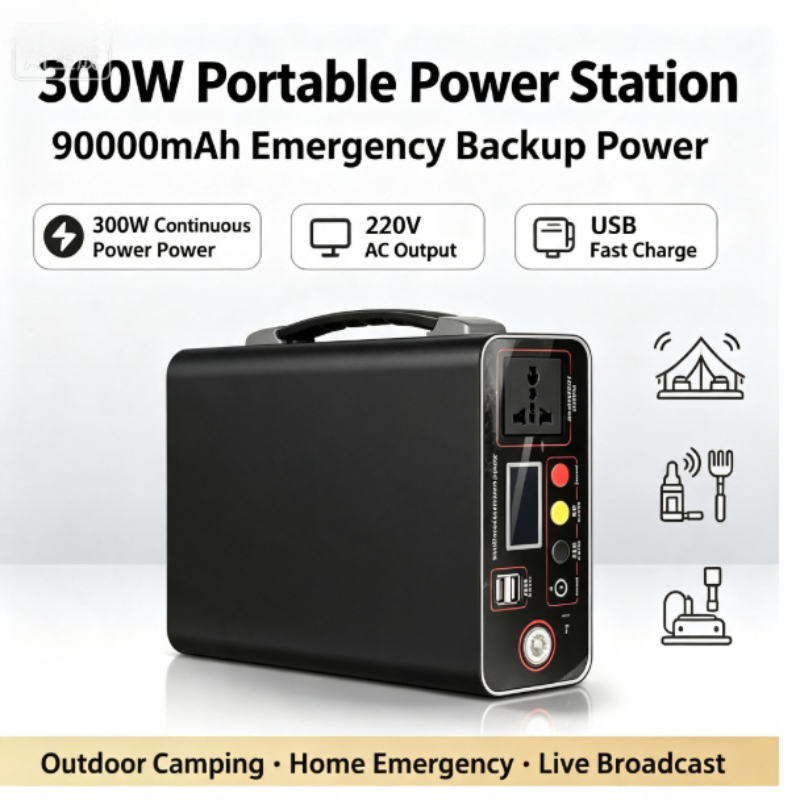 Outdoor Camping Kettle - Draagbare krachtcentrale 300W 220V, 333Wh, 90000mAh,