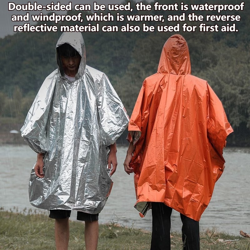 Emergency Mylar Blanket - 1-10PCS noodregenponcho thermische foliedeken voor overleving