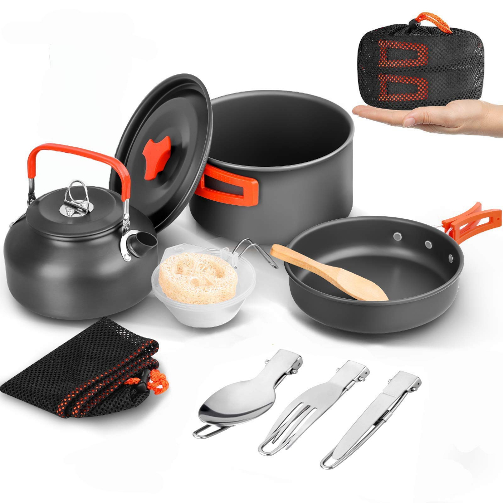 Outdoor Camping Kettle - Outdoor aluminium in elkaar te schuiven