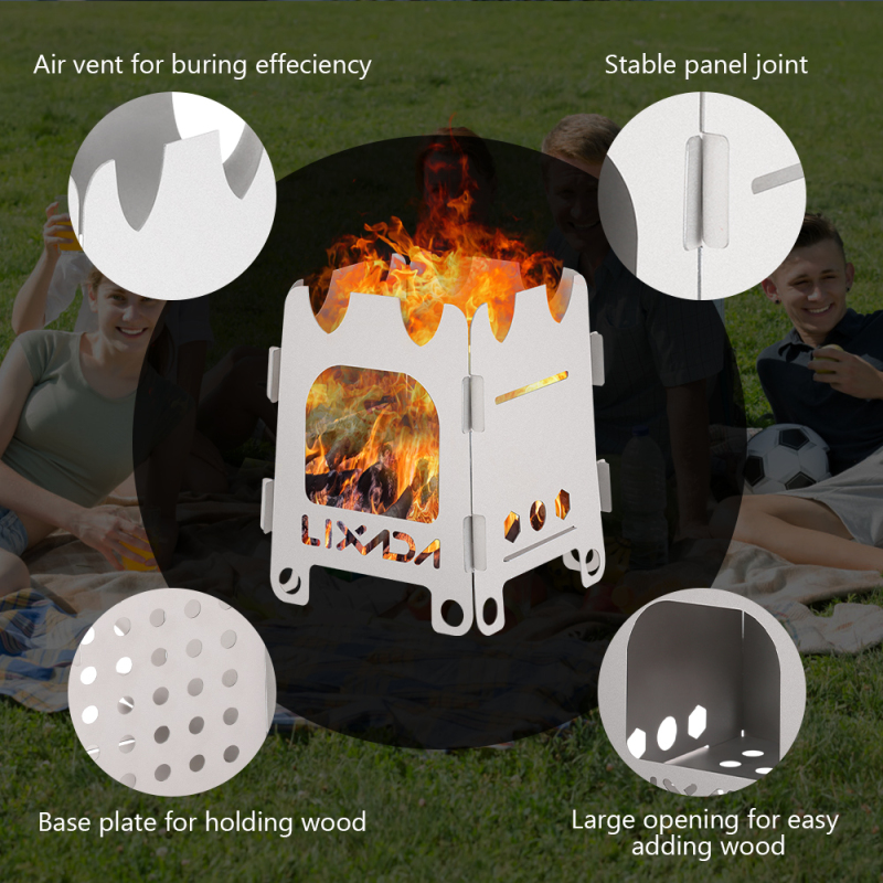 Lixada Titanium/Roestvrij Staa - Outdoor Camping Wood Stove recensie en prijs