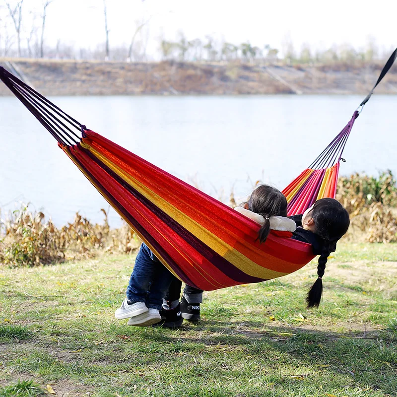 Canvas hangmat zonder houten s - Outdoor Indoor Camping recensie en prijs