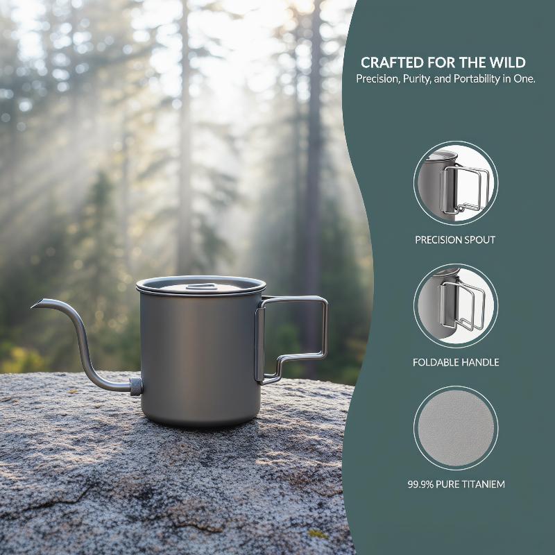 Pure titanium gooseneck pour-o - Outdoor Camping Kettle recensie en prijs