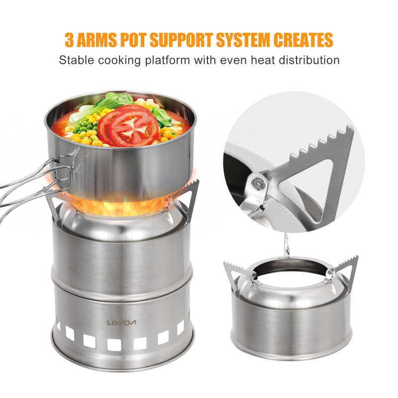 Lixada Roestvrijstalen Houtkac - Outdoor Camping Wood Stove recensie en prijs
