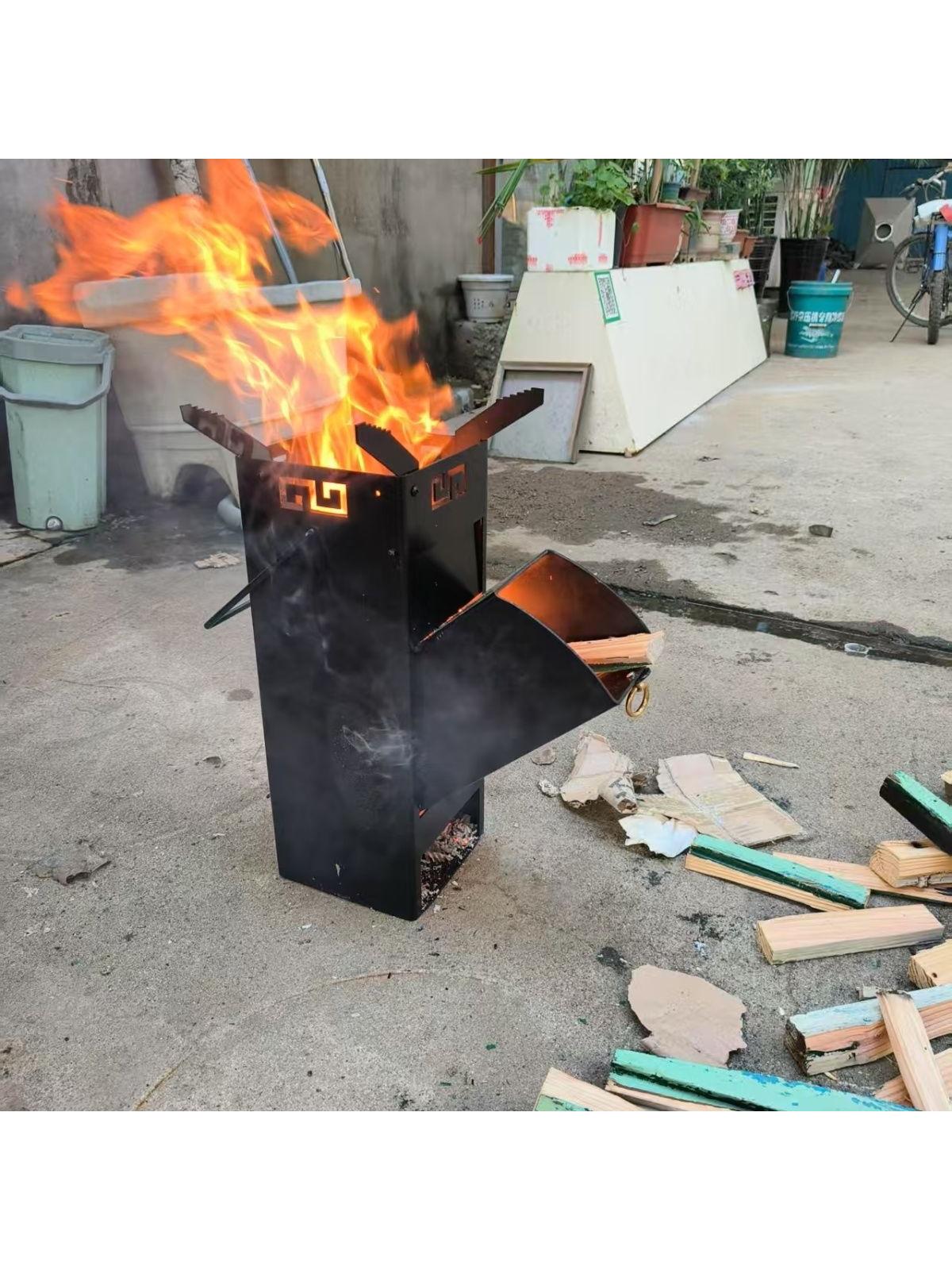 Draagbare buitenkampeerfornuis - Outdoor Camping Wood Stove recensie en prijs