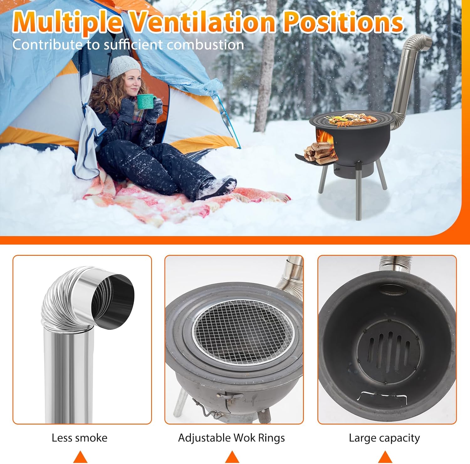 Draagbare houtgestookte raketk - Outdoor Camping Wood Stove recensie en prijs