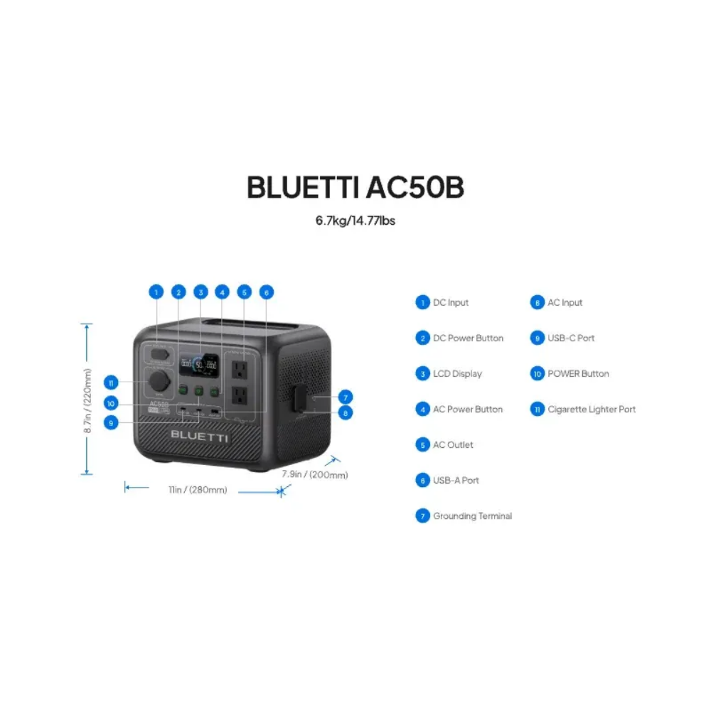 BLUETTI AC50B Draagbare Powers - Outdoor Camping Kettle recensie en prijs