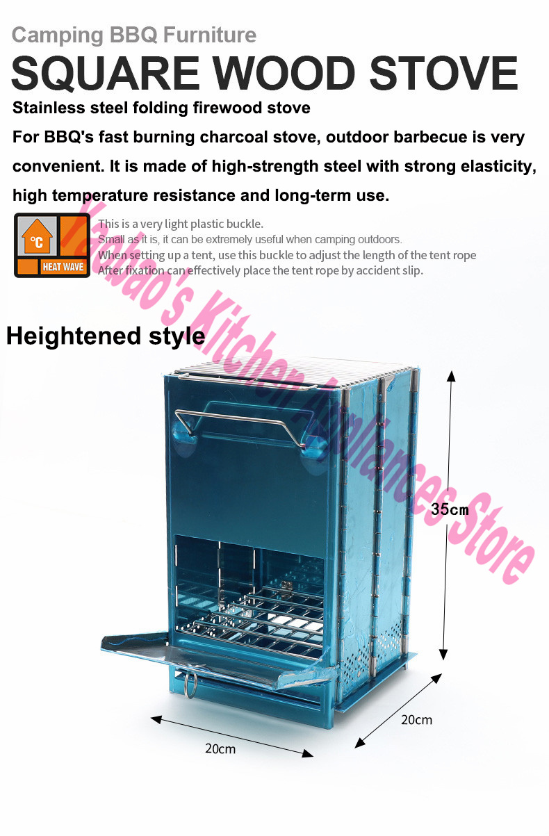 Houtkachel Buitenkampeeruitrus - Outdoor Camping Wood Stove recensie en prijs